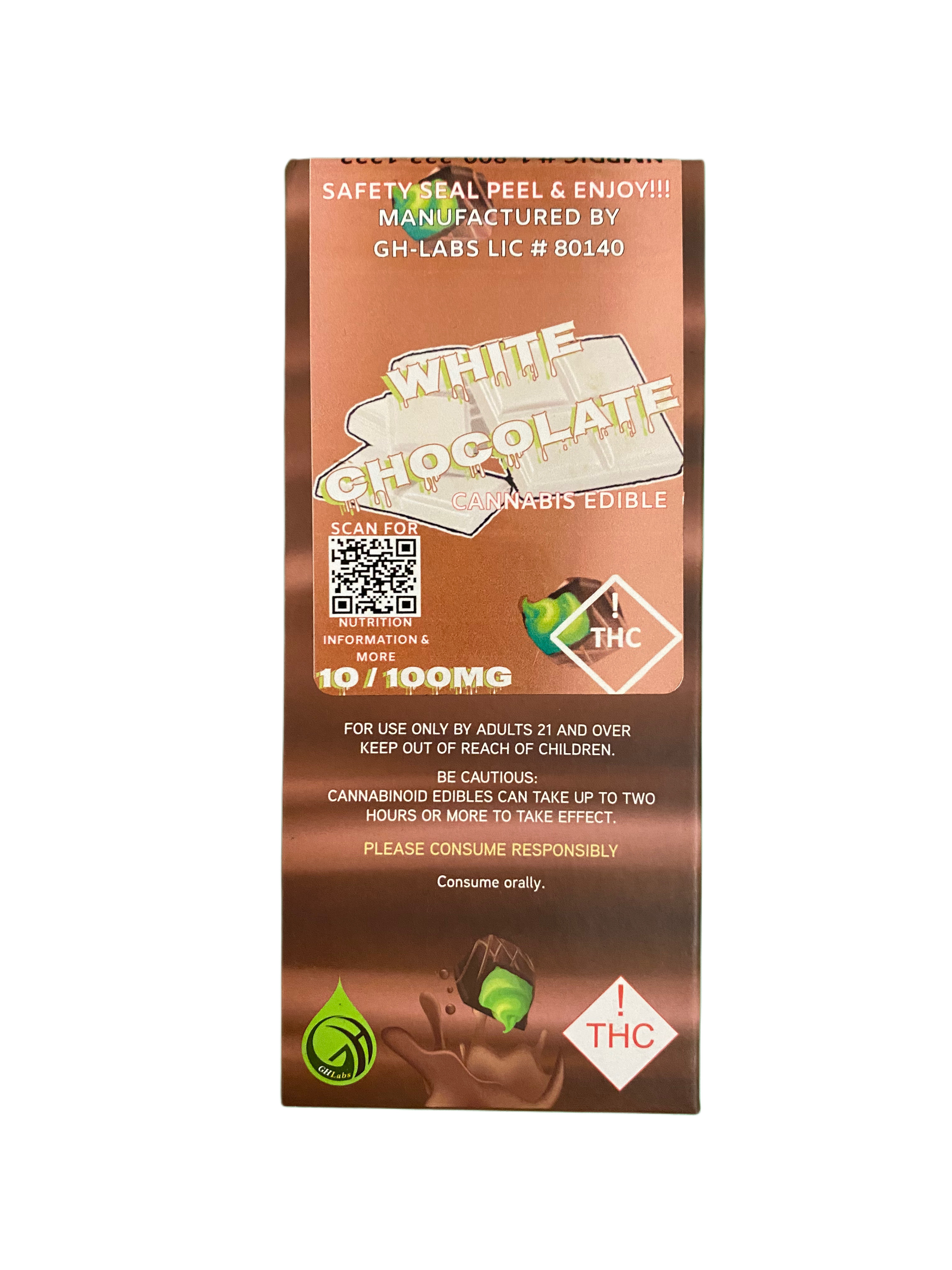 White Chocolate Bar 100mg